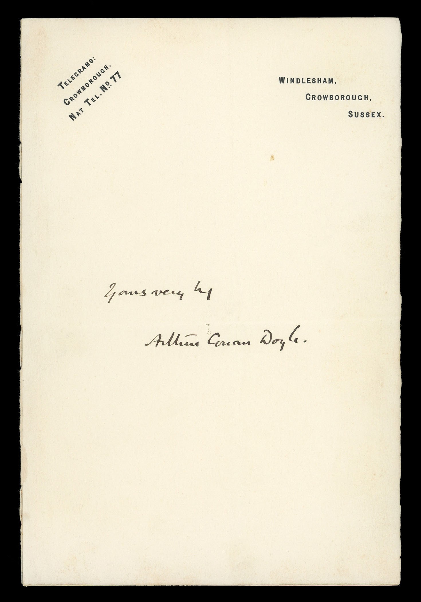 author sir arthur conan doyle